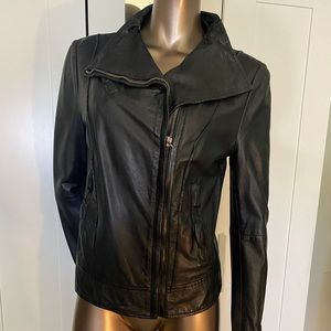 Muubaa black leather jacket